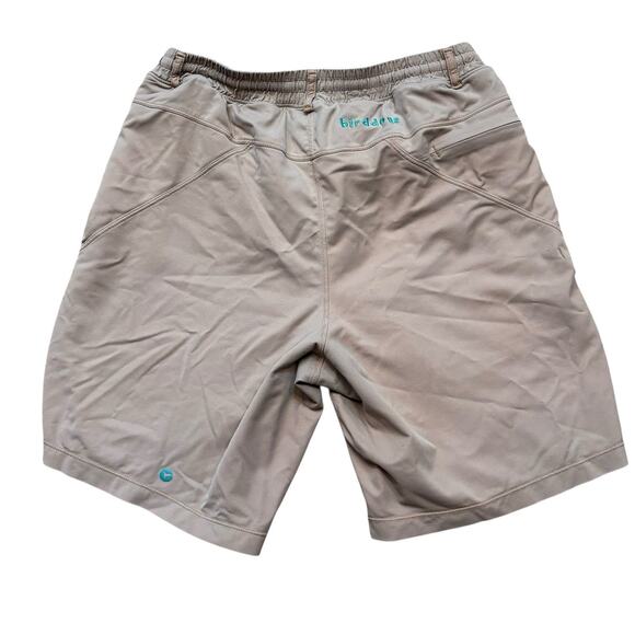Bird Dogs Shorts Boom For Your Boomstick Mens Medium Long Lined Gym Stretch Tan - Picture 2 of 5